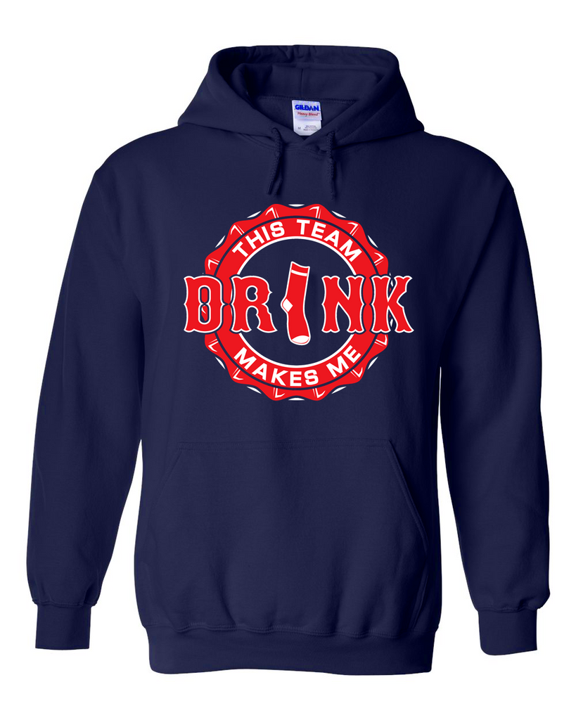 Chicago Cubs Baseball My This Team Make Me Drink Shirt Funny Mens & Womens  New